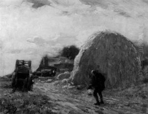The Haystack, Evening by Frederick-Davenport Bates