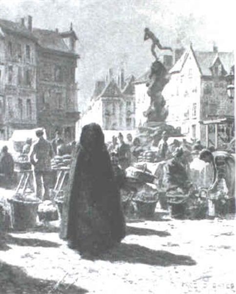 Market Scene, Antwerp - view 1