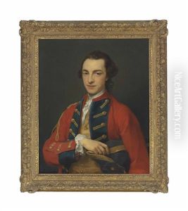 Portrait Of George Craster (1734-1772), Half-length, In The Gold-frogged, Red And Blue Uniform Of The Horse Grenadier Guards, Holding A Tricorn