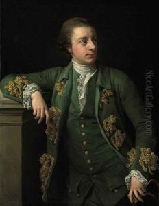 Portrait Of Thomas Fortescue, M.p., In A Gold Brocaded Green Coat, A Tricorn In His Left Hand
