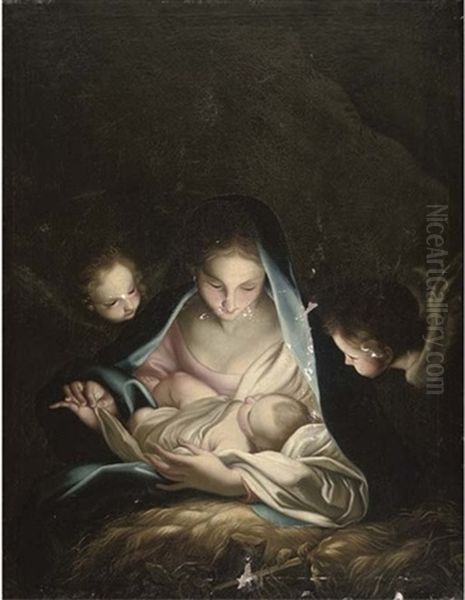 The Madonna And Child Surrounded By Cherubs - view 1