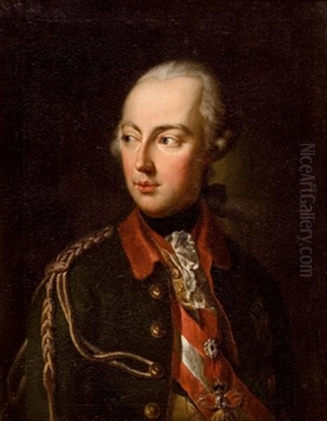 Brustbild Von Joseph Ii. In Der Uniform Des Inhabers Des Chevaulegers-regiments Mit Orden Des Goldenen Vlies, Des Militar-maria-theresiens- Und Des Stephansordens - view 1