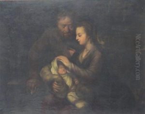 Mary And Joseph With Infant Jesus by Pompeo Gerolamo Batoni