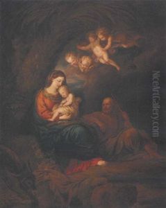 The Rest On The Flight To Egypt by Pompeo Gerolamo Batoni