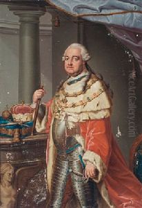Portrait Of Kurfurst Karl Theodor Von Der Pfalz Und Bayern, Wearing Armour With An Ermine-trimmed Coat by Pompeo Gerolamo Batoni