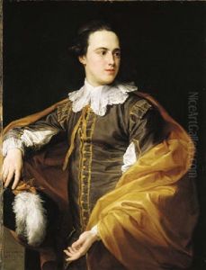 Portrait Of Sir Charles Watson In Van Dyck Costume by Pompeo Gerolamo Batoni