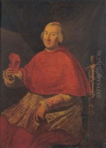 Ritratto Del Cardinale Vincenzo Maria Altieri Seduto Con Un Tendaggio Verde Sullo Sfondo by Pompeo Gerolamo Batoni