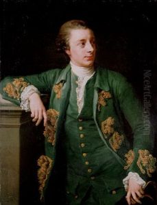 Portrait Of Thomas Fortescue M.p. (b.1744) In A Goold Brocaded Green Coat And A Green Waistcoat, A Tricorn In His Left Hand by Pompeo Gerolamo Batoni