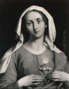 Schmerzensreiche Maria Mit Brennendem Herz Schmerzensreiche Maria Mit Brennendem Herz