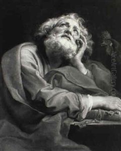 St. Peter Seated, Looking Toward Heaven by Pompeo Gerolamo Batoni