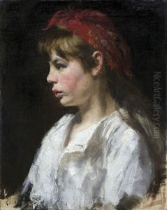 Little Girl In A Red Scarf