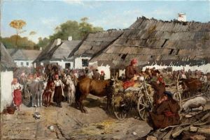 Jarmark by Stanislaw Batowski-Kaczor