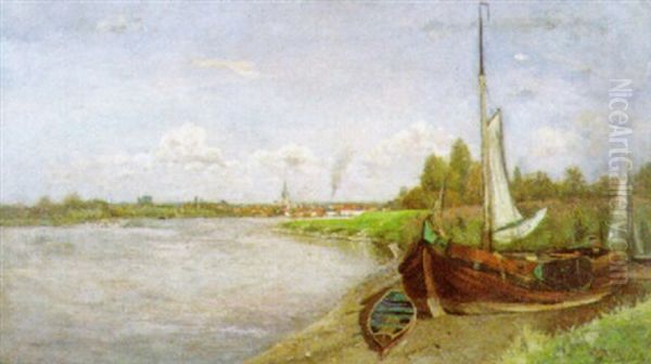 Temse En De Schelde Gezien Vanaf Weert - view 1