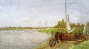 Temse En De Schelde Gezien Vanaf Weert