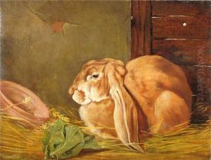 Lop-eared Rabbit In A Stable by Arthur Batt