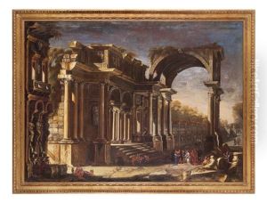 Capriccio Con Rovine by Francesco Battaglioli