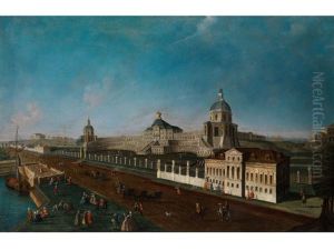 Ansicht Eines Spanischen Barockpalastes (konglicher Palast Von Aranjuez) by Francesco Battaglioli