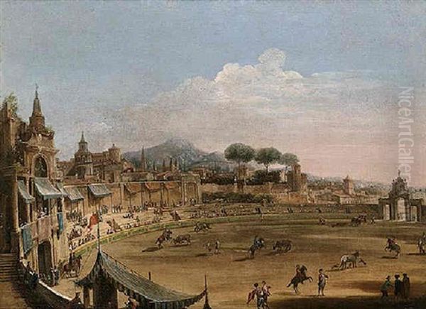 A View Of A Plaza De Toros With Bullfight - view 1
