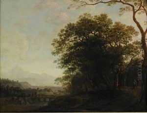 Pastoralt Landskap by Gerrit (Gerard) Battem
