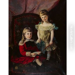 Geschwisterportrat by Auguste Baud-Bovy