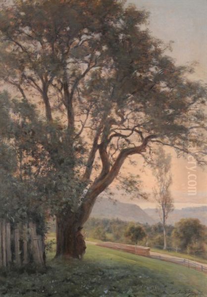 La Crepuscule A Aeschi (le Poirier D'hiltbrand) - view 1