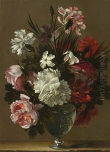 Stillleben Mit Blumen In Einer Vase by Nicolas Baudesson