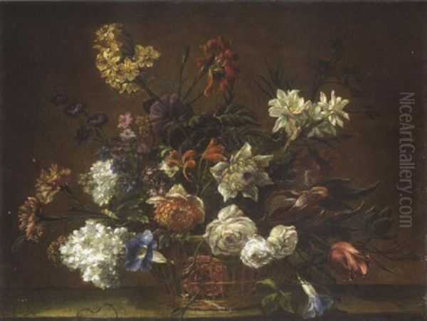 Bouquet De Fleurs Dans Un Panier - view 1