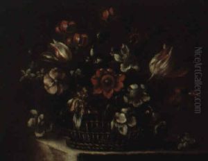 Cesta Con Flores by Nicolas Baudesson