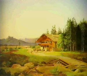 Alpenlandschaft Mit Bauernhof