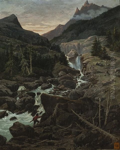 Scene De Chasse Dans Un Torrent - view 1