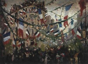 Un Coin De La Rue De Renne 30 Juin 1878 by Eugene Baudouin