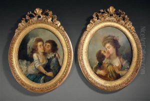 Le Baiser Donne (+ Le Baiser Rendu; Pair) by Pierre Antoine Baudouin