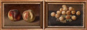 Nature Morte A La Peche Et Nature Morte Aux Coings by Paul Jacques Aime Baudry