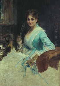 Portrait De Madame De Gironde by Paul Jacques Aime Baudry