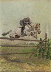 Springreiter by Carl Franz Bauer