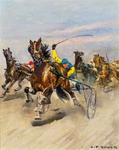 Pferderennen by Carl Franz Bauer