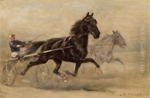 Trabrennen by Carl Franz Bauer