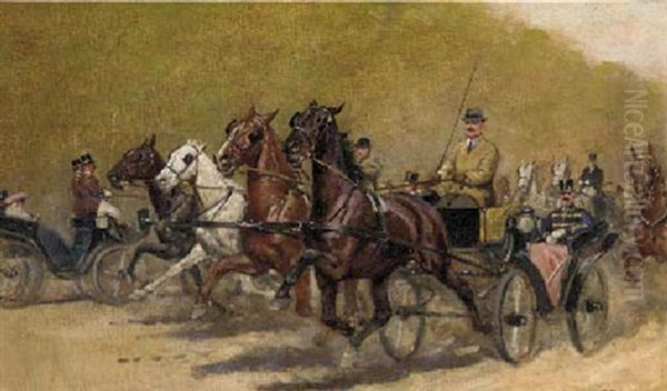 Horse And Traps On The Road - view 1