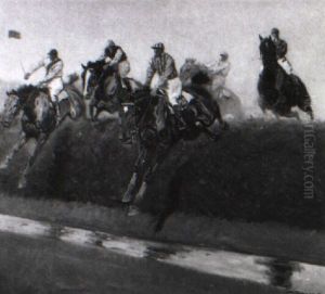 Pferderennen by Carl Franz Bauer