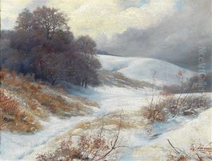 Winterlandschaft by Gustav Bauer