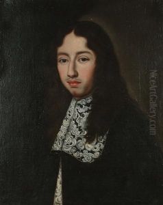 Portrait Of Livio Odescalchi, Bust-length, In Black Costume With A White Lace Collar