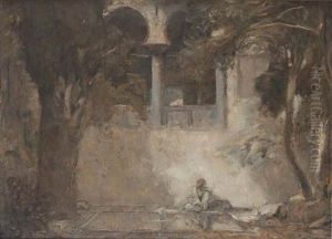 Maannacht: A Courtyard By Night by Marius Bauer