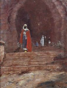 Arabier Voor Een Stadspoort by Marius Bauer