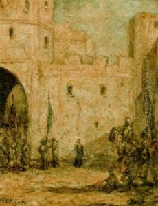 A Procession Near An Oriental Gate A Procession Near An Oriental Gate