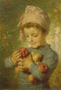Knabe Mit Gartenfruchten by Carl Wilhelm Friedrich Bauerle