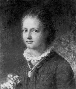 Portrait Of A Young Woman Holding A Posy
