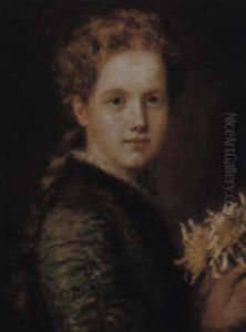 Portrait Of A Young Girl With Bouquet