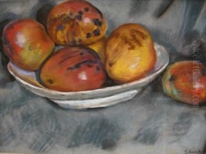 Eugene Andrew Agafonoff, Russian, 1879-1956, 'still Life Ofmangoes', Pastel On Paper, Signed Lower Right 'e. Agafonoff',framed, Not Examined Out Of Frame (pol800) by Evgeniy Andreevich Agafonov