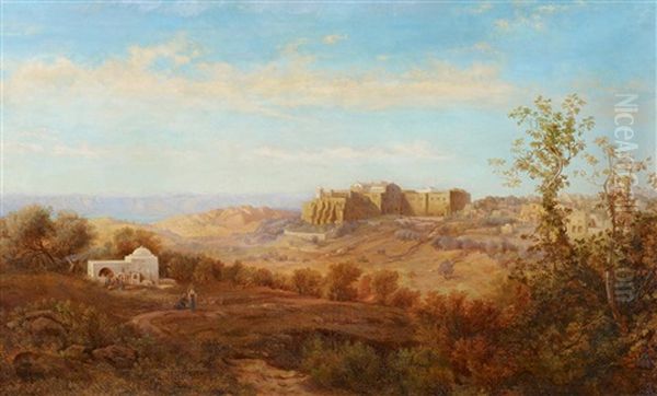 Weg Nach Bethlehem (mit Moabiter Gebirge) Mit Rahels Grab Und Geburtskirche - view 1