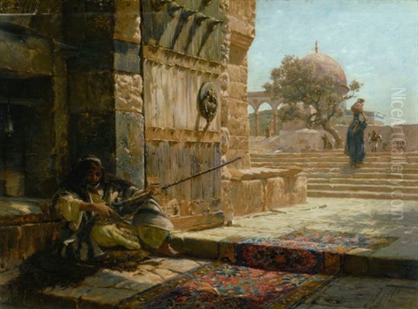 Sentinel At The Entrance To The Temple Mount, Jerusalem - view 1